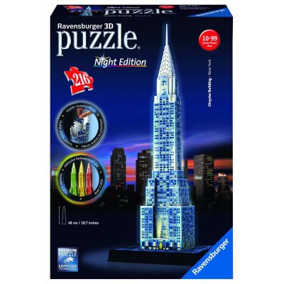 PUZZLE 3D CLADIREA CHRYSLER, EDITIE LUMINOASA, 216 PIESE - ARTRVS3D12595