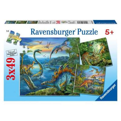 PUZZLE FARMECUL DINOZAURILOR, 3x49 PIESE - ARTRVSPC09317