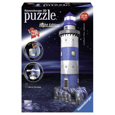 Puzzle Farul Noaptea, 216 Piese - ARTRVS3D12577