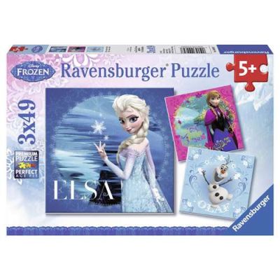 PUZZLE FROZEN ELSA, ANNA SI OLAF, 3x49 PIESE - ARTRVSPC09269