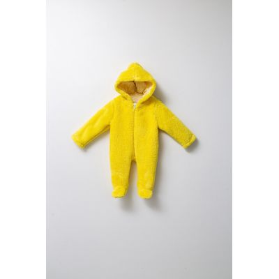 Salopeta plusata de iarna pentru bebelusi, Tongs, captusita cu fermoar, galben (Marime: 6-9 luni) JEMtgs_3638_galben6