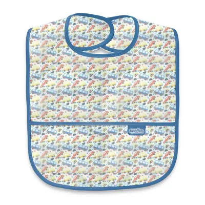 Baveta cu 2 fete si buzunar , BabyJem, 24x35 cm (Culoare: Galben) JEMbj_8402