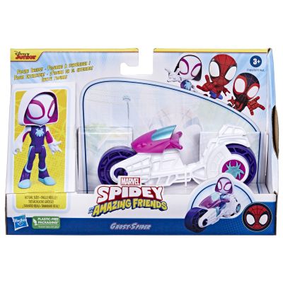 SPIDEY PRIETENII EXTRAORDINARI SET MOTOCICLETA SI FIGURINA GHOST SPIDER 10CM VIVF6777_F7461