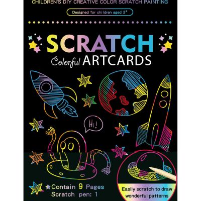 Set 9 planse razuibile Scratch ArtCards 16x12 cm Bambinice BN053 BBJBN053_Multicolor