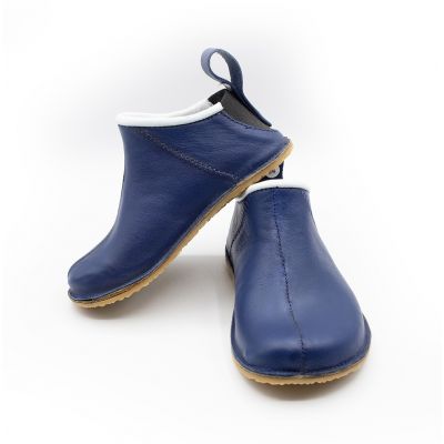 Pantofiori de interior Cadet din piele naturala Albastra BabyFox - FOXCDT868