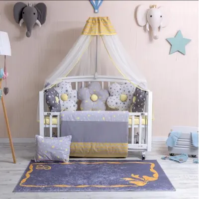 Lenjerie MyKids 10 Piese VP 329 PASTEL Gray 120x60 cm 00086587