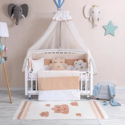 Lenjerie MyKids 11 Piese VP 334 FIGURES Bej 120x60 cm 00086590