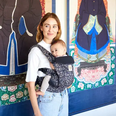 Marsupiu pentru copii omni dream black leopard, 0-2 ani, ergonomic tnabcdrblklpd