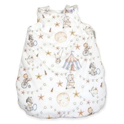 Sac De Dormit Din Bumbac Cu Umplutura Antialergica Babysoft   Circ Blue, 0-3 Luni Pjb84604