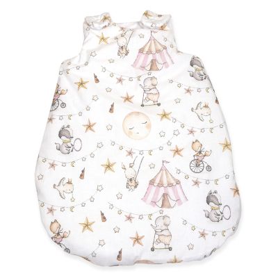 Sac De Dormit Din Bumbac Cu Umplutura Antialergica Babysoft   Circ Roz, 0-3 Lun Pjb84591