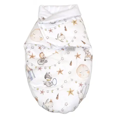 Sistem De Infasare, Baby Swaddle Din Bumbac Cu Umplutura Antialergica Babysoft, Circ Blue Pjb84602
