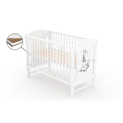 Patut fara sertar vessanti zuza alb + saltea cocos 8 cm  edeedipfsvza_s8