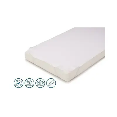 Petite&Mars - Protectie impermeabila, Pentru saltele de 120x60, Cu benzi elastice, Alb BYN318401