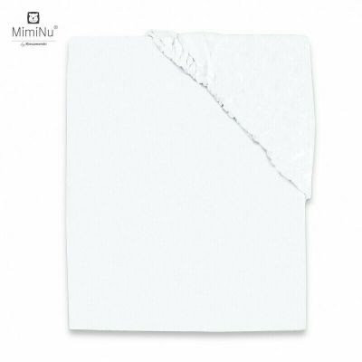MimiNu - Cearceaf cu elastic pentru patut co-sleeper, Timon, Din bumbac jersey, Dimensiune 87 x 51 cm, Material certificat Oeko Tex Standard 100, White BYN6426972017626