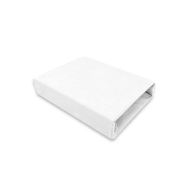 Qmini - Cearceaf cu elastic pentru patut leagan sau patut co-sleeper, Dimensiune 90x40 cm, Din bumbac jersey, Material certificat Oeko Tex Standard 100, White BYN6426972017923