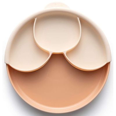 Set diversificare hrana bebelusi Miniware Healthy Meal, 100% din materiale naturale biodegradabile, 3 piese, Toffee/Peach JEMmw_MWHMTP