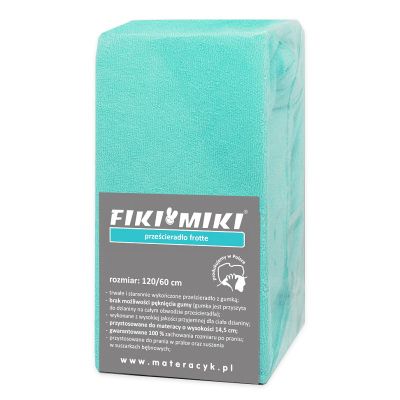 Cearsaf cu elastic din frotir Menta 120/60 cm ERFF05179