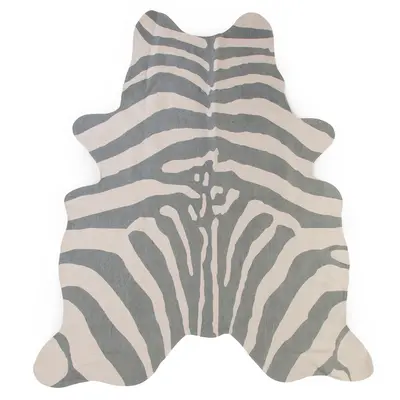 Covor Bumbac Childhome 145x160 cm, Zebra Gri ERFCH-CHCARZEGR