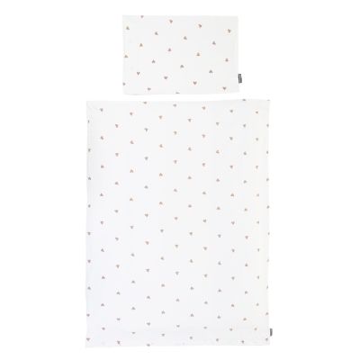 Husa pilota si fata de perna Childhome Jerse/Muselina 100x140 cm, Inimioare ERFCH-CCDCJOH