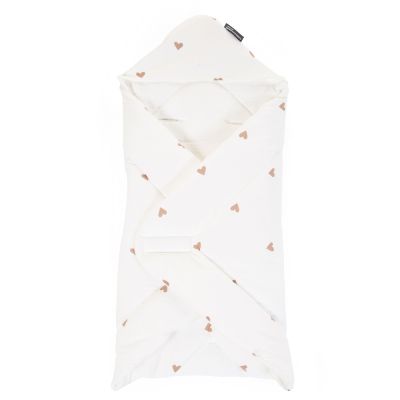 Paturica de infasat Childhome Jerse/Muselina 75x75 cm, Inimioare ERFCH-CCSWJOH