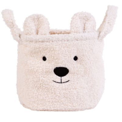 Cos depozitare Childhome 25x20x20 cm, Teddy Alb ERFCH-CCBTW20