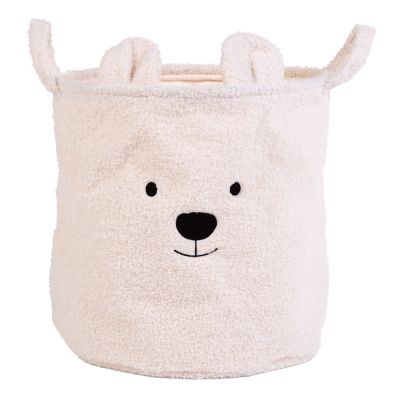 Cos depozitare Childhome 40x40x40 cm, Teddy Alb ERFCH-CCBTW40