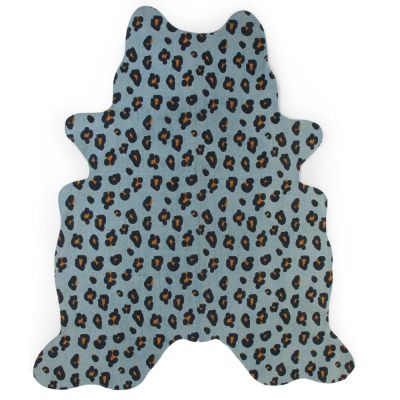 Covor Bumbac Childhome 145x160 cm, Leopard Albastru ERFCH-CHCARLEO