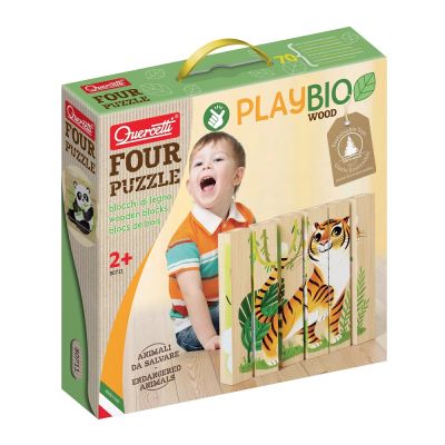 Quercetti Four Puzzle Animale Salbatice Bio ERFQ80711
