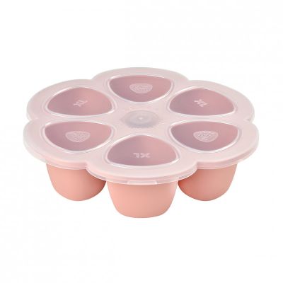 Recipient ermetic silicon multiportii 6x150 ml Beaba Old Pink ERFB912615