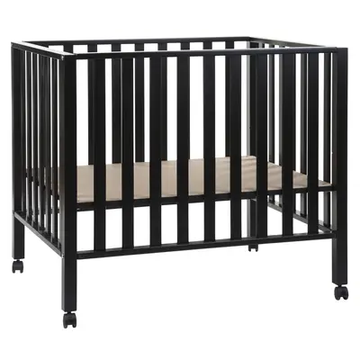 Tarc Childhome 94 cu roti 75x95 cm Lemn, Black ERFCH-PA94BL