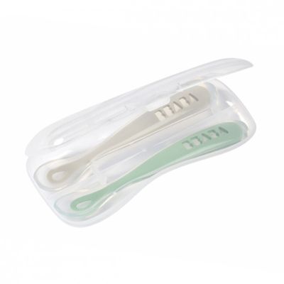 Set 2 lingurite silicon +4 luni Beaba Sage Green ERFB913552
