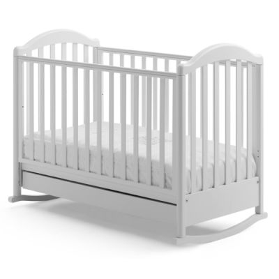 Patut Bebe Balansoar Din Lemn Masiv, Cu Sertar, Roti, Laterale Culisabile Si Inaltime Reglabila A Saltelei, Euro, 127x63 Cm Pjbpat_euro_w