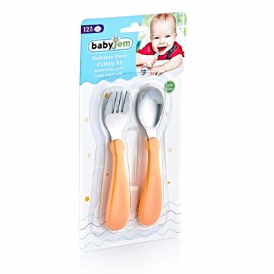 Set tacamuri din inox pentru copii BabyJem (Culoare: Gri) JEMbj_5224