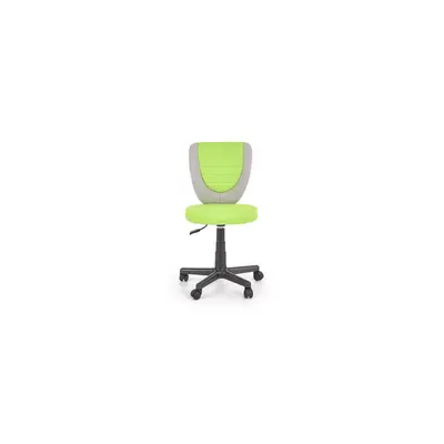 Scaun birou copii hm toby, ergonomic, cadru polipropilena, rotativ, inaltime reglabila, 80 kg, gri/verde drm8853
