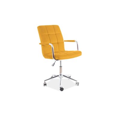 Scaun birou copii sl q022 galben velvet drm9603