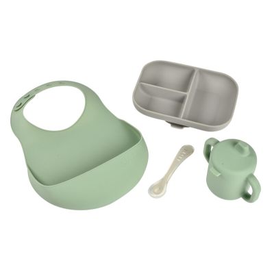 Set de masa silicon Beaba Essentials Grey/Sage Green ERFB913556