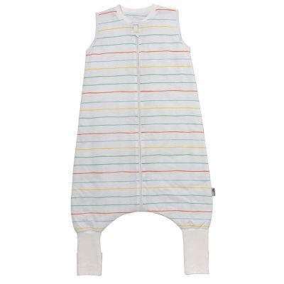 Sac de dormit cu picioruse si talpa antiderapanta Rainbow Stripes 100 cm + manseta 1.0 Tog BBXCJ583-10FN