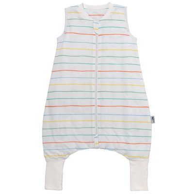 Sac de dormit cu picioruse si talpa antiderapanta Rainbow Stripes 80 cm + manseta 1.0 Tog BBXCJ581-10FN