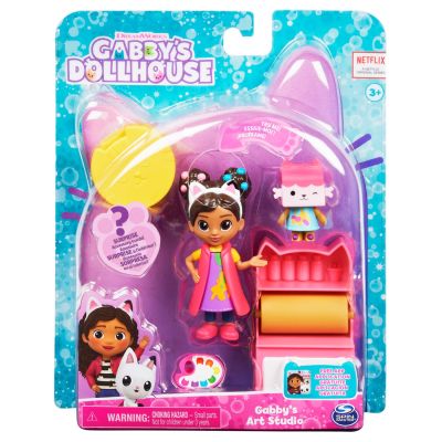 GABBYS DOLLHOUSE SET PAPUSA 9.7CM CU PISICUTA STUDIOUL DE ARTA A LUI GABBY VIV6060476_20130493