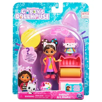 GABBYS DOLLHOUSE SET PAPUSA 9.7CM CU PISICUTA STUDIOUL DE ARTA A LUI GABBY VIV6060476_20130493