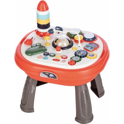 Masuta interactiva 2 in 1 pentru bebelusi, Educationala, Cu lumini si sunete, Cu panou detasabil si reversibil, Partea reversibila pentru Lego Duplo, Fun Table, Free2Play, Dimensiuni 35.5 cm x 31 cm x 41.5 cm, Multicolor BYN46873