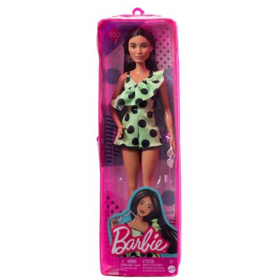 PAPUSA BARBIE FASHIONISTA BRUNETA CU SALOPETA VERDE VIVMTFBR37_HJR99