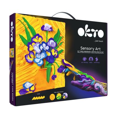 Set pictura 3D cu argila usoara, 30*40cm - Irises KRTOK10007