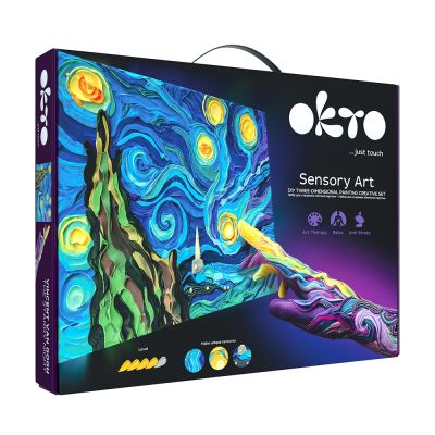 Set pictura 3D cu argila usoara, 30*40cm - Starry Night KRTOK10005