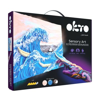 Set pictura 3D cu argila usoara, 30*40cm - Waves KRTOK10004