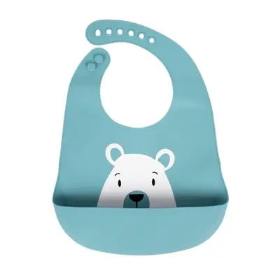 Baveta din silicon albastru  SeviBebe BBKSEV_25-15