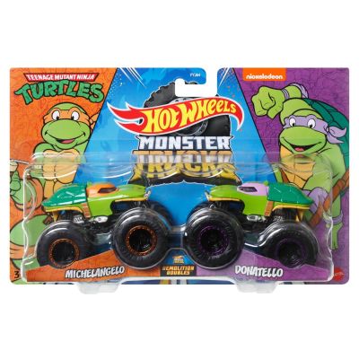 MONSTER TRUCK SET 2 MASINI SCARA 1 LA 64 MICHELANGELO SI DONATELLO VIVMTFYJ64_HNX31