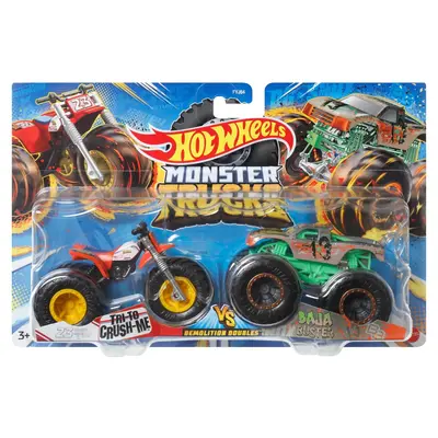 MONSTER TRUCK SET 2 MASINI SCARA 1 LA 64 TRI TO CRUSH ME SI BAJA BUSTER VIVMTFYJ64_HLT66