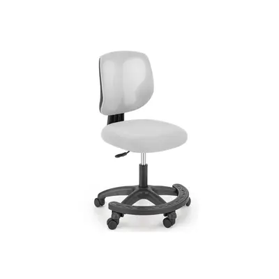 Scaun birou copii hm nani, ergonomic, inaltime ajustabila, suport picioare, fara cotiere, mesh, 80 kg, gri drm10066