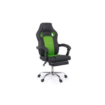 Scaun directorial gaming off 3091, piele ecologica, insertii mesh, baza cromata, 120 kg drm9660